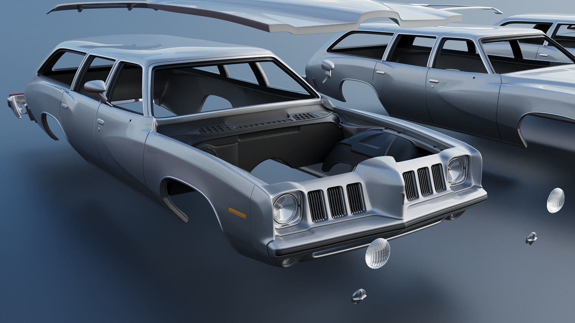 Pontiac Grand Am Station Wagon 1973  3D print model_22