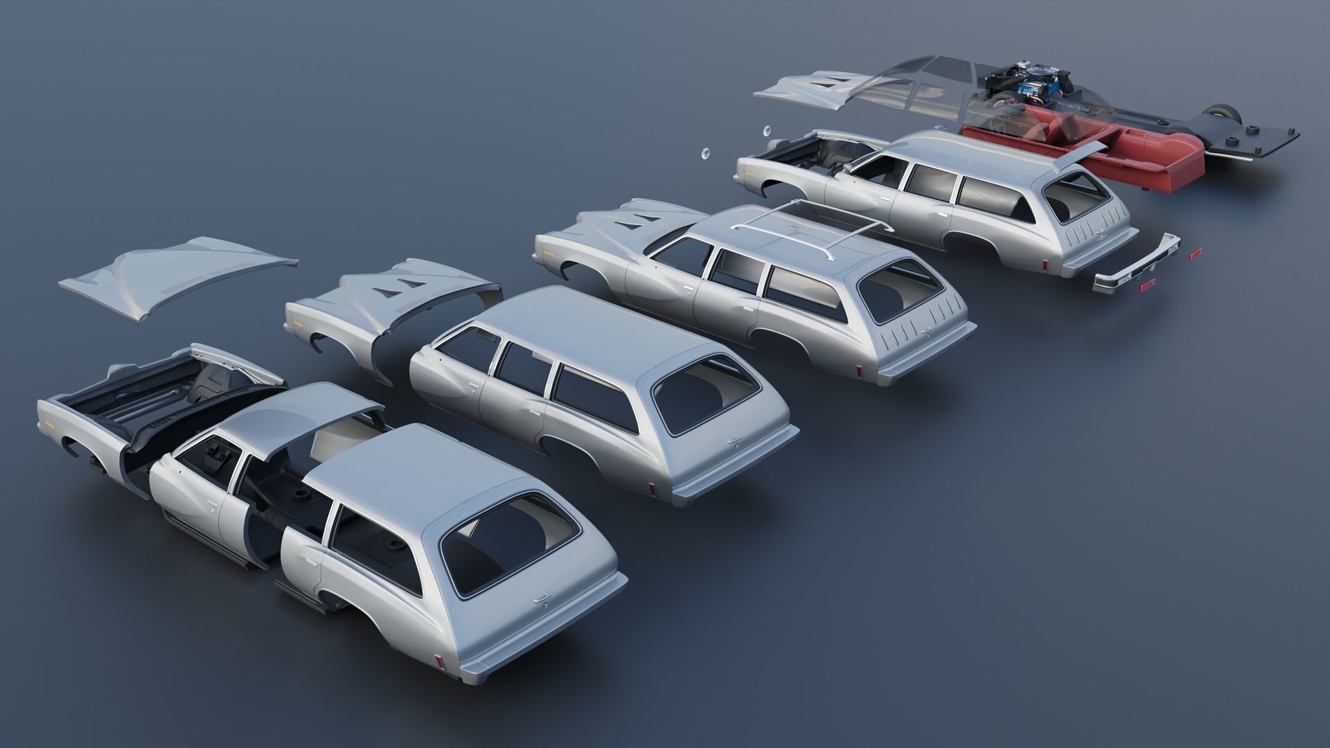 Pontiac Grand Am Station Wagon 1973  3D print model_17