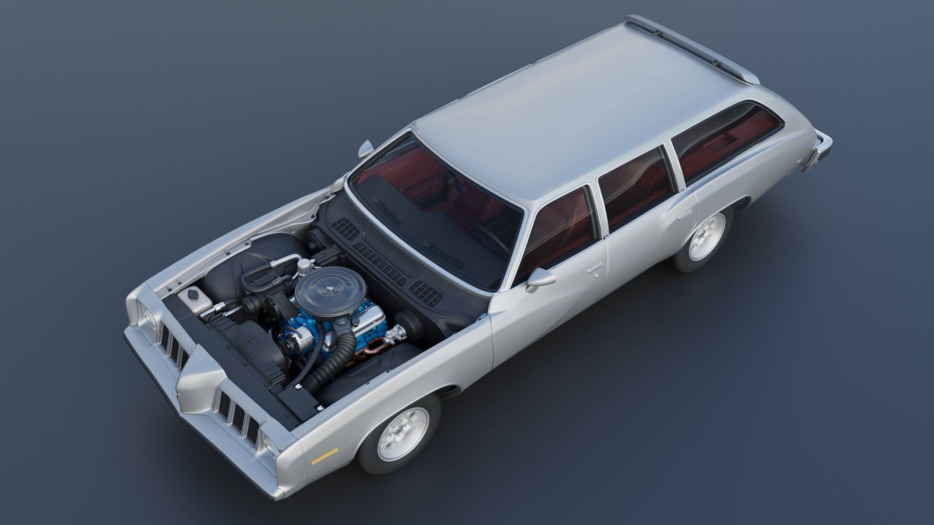 Pontiac Grand Am Station Wagon 1973  3D print model_12