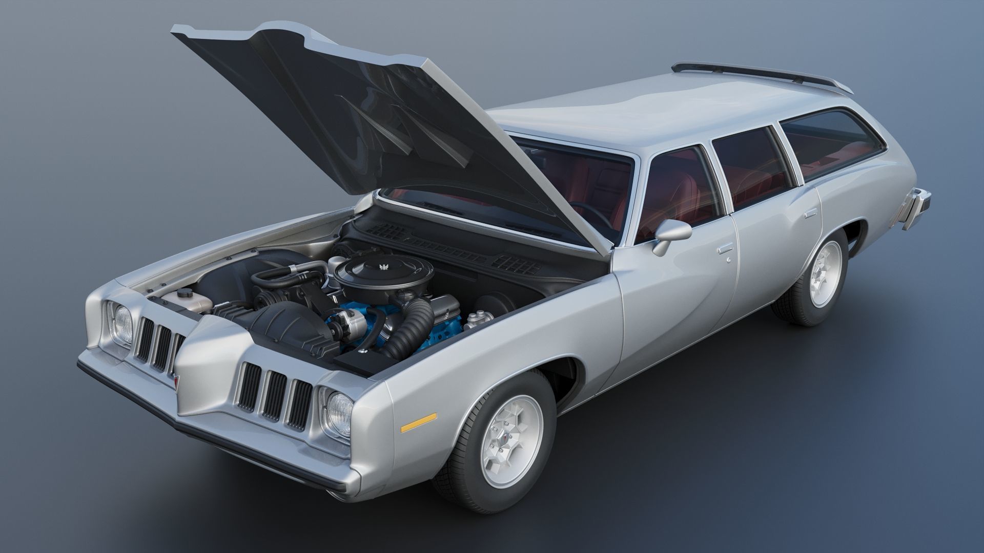 Pontiac Grand Am Station Wagon 1973  3D print model_11