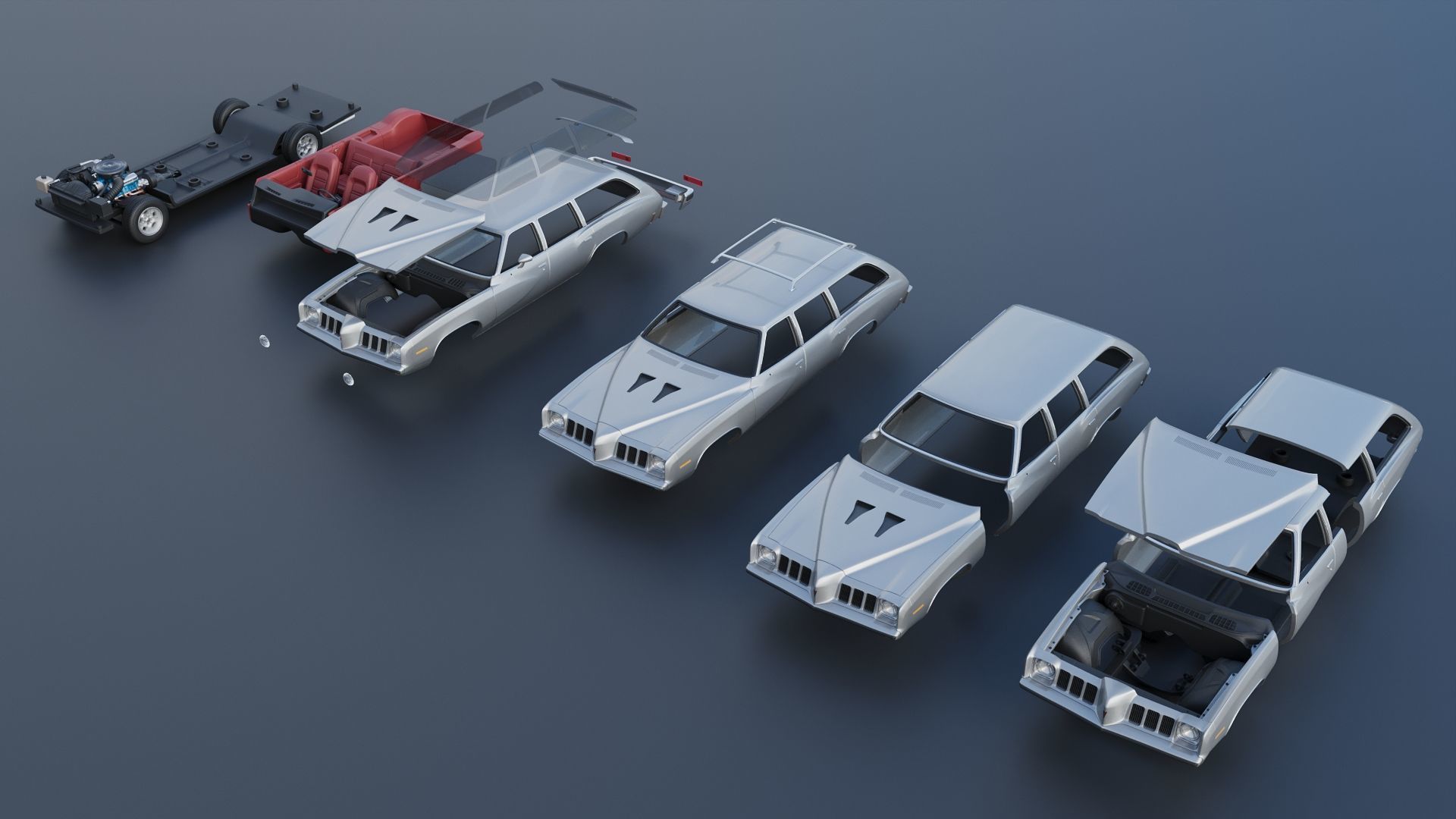 Pontiac Grand Am Station Wagon 1973  3D print model_15