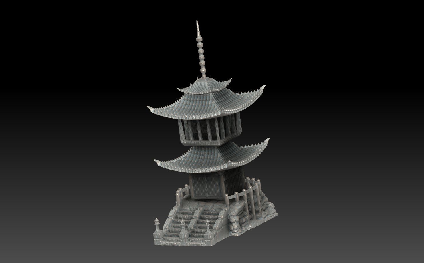 Pagoda asian 3D print model_1