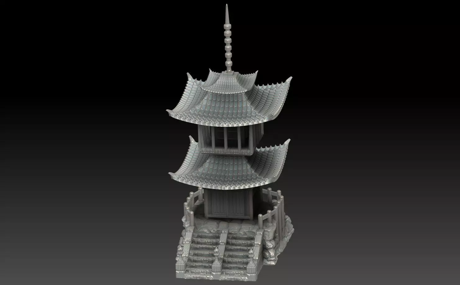  Pagoda asian 3D print model_0