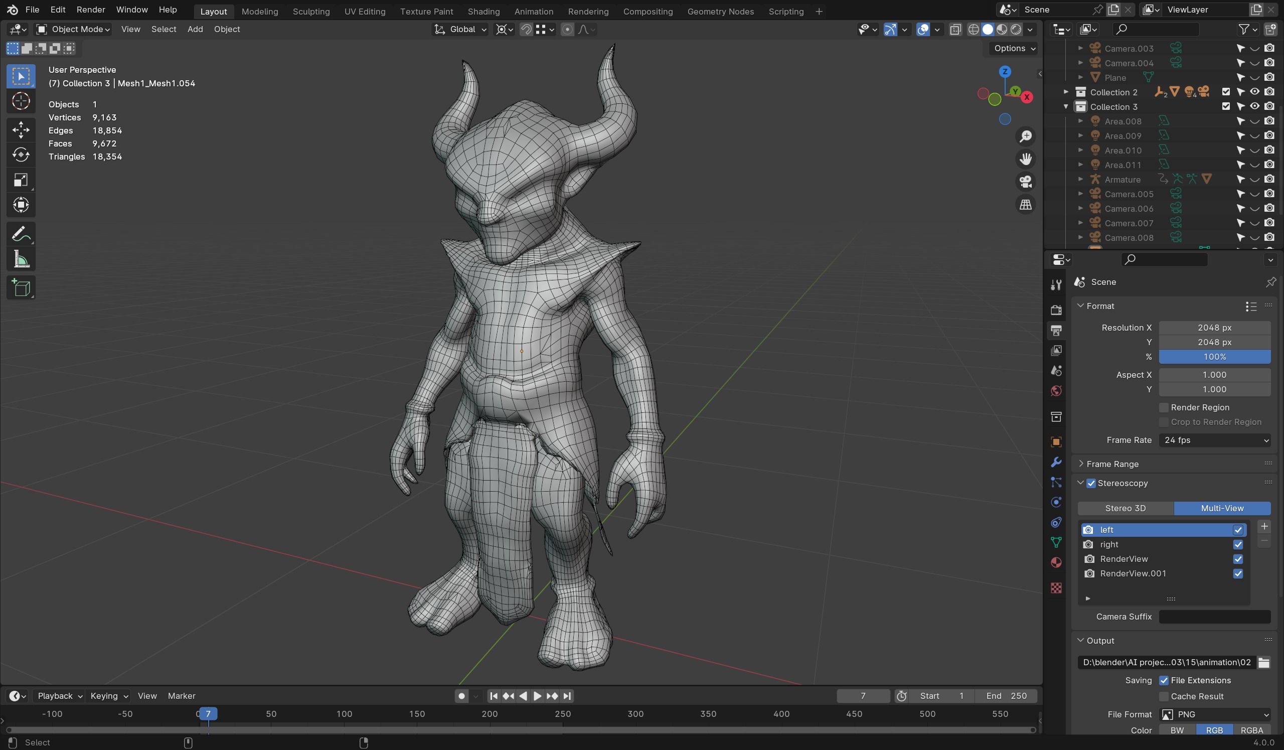 Stone Imp - Dark Fantasy Game-Ready 3D Character Low-poly 3D model_7