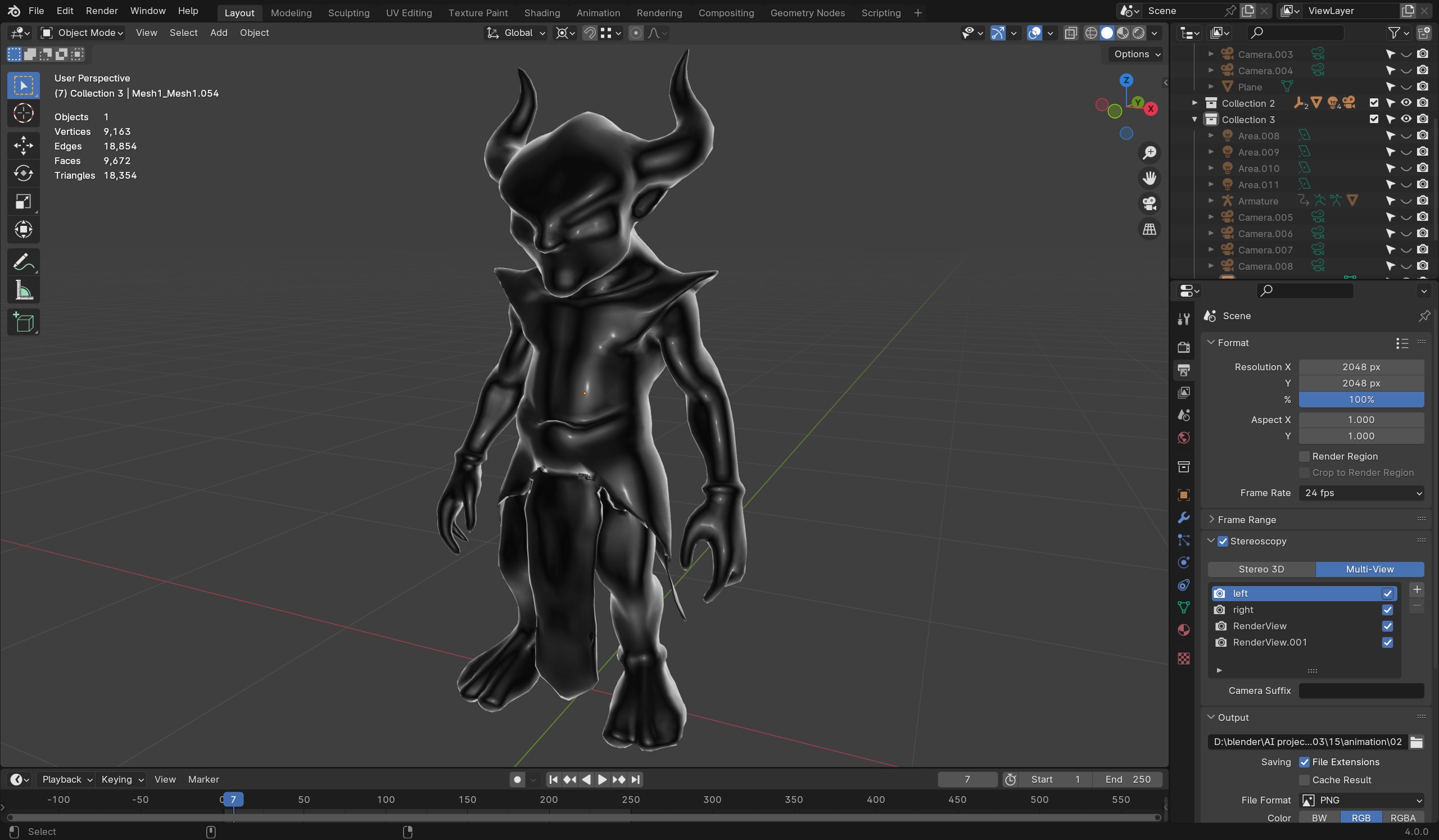 Stone Imp - Dark Fantasy Game-Ready 3D Character Low-poly 3D model_9