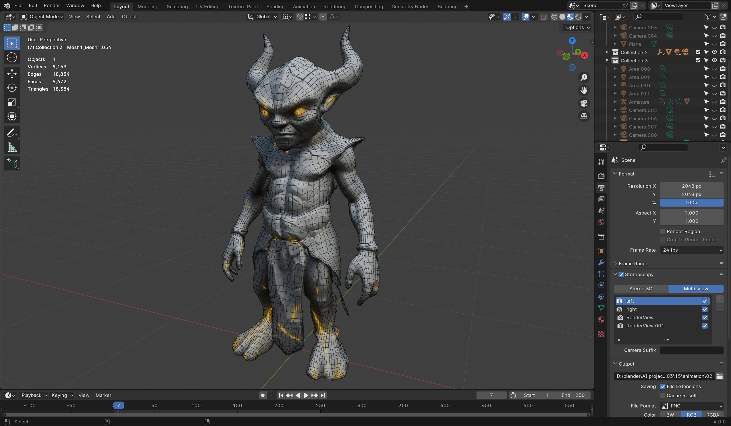 Stone Imp - Dark Fantasy Game-Ready 3D Character Low-poly 3D model_5
