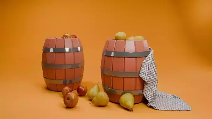 fruits barrels
