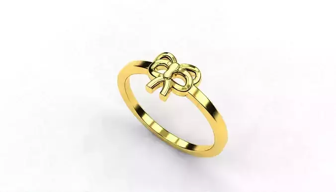Double bow Ring 3D print model