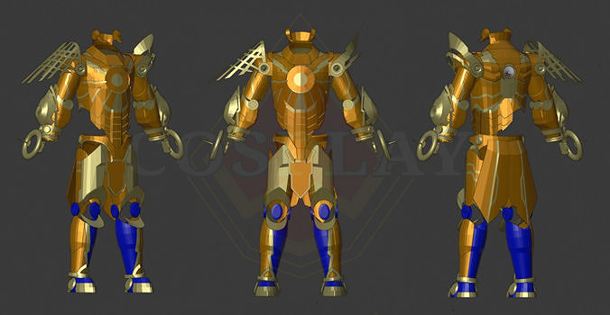 Ragnarok Shuumatsu No Valkyrie Tesla Armor Pepakura Foam Unfold 3D model
