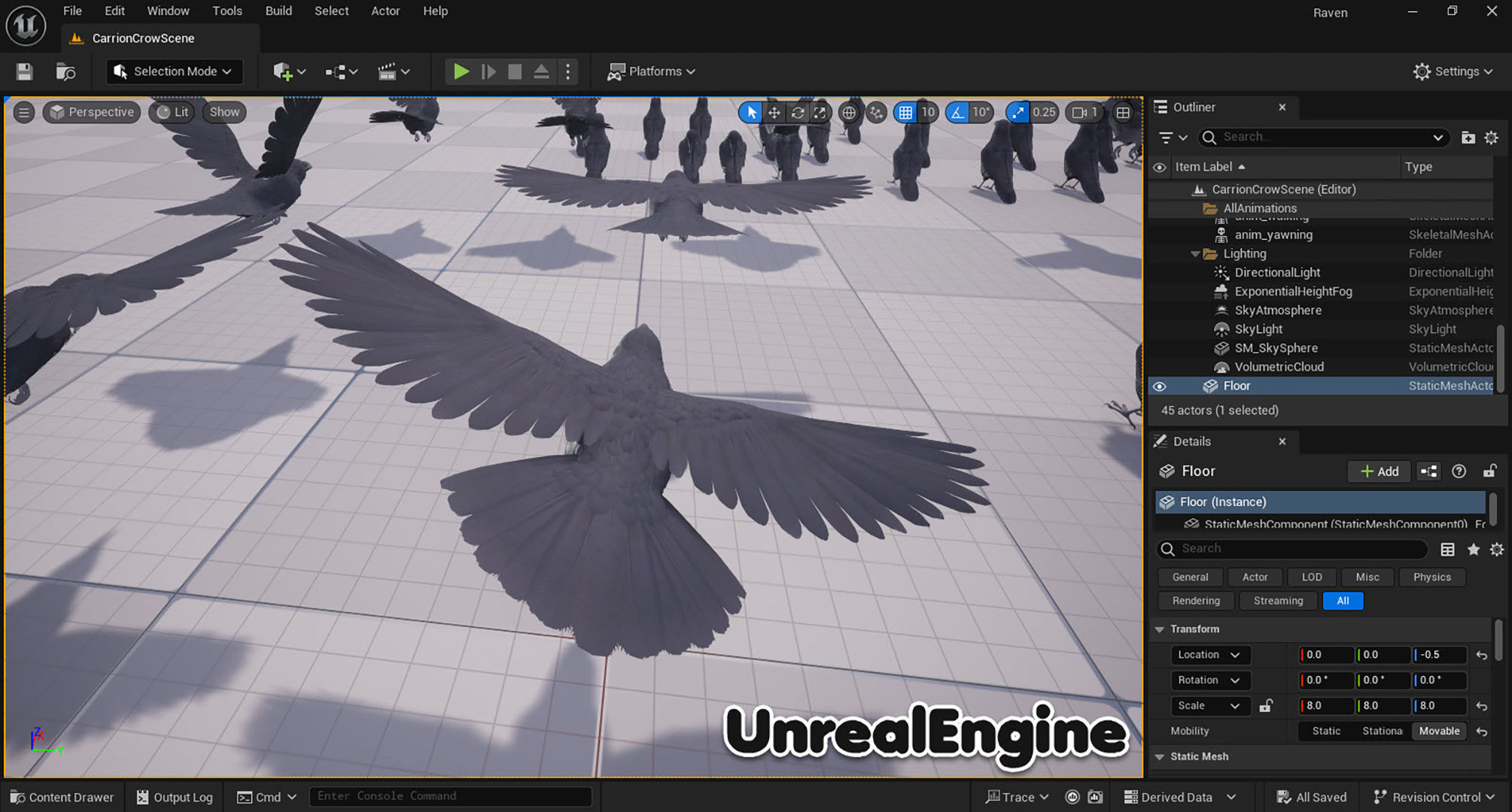 Realistic Animated Raven Low-poly 3D model_22