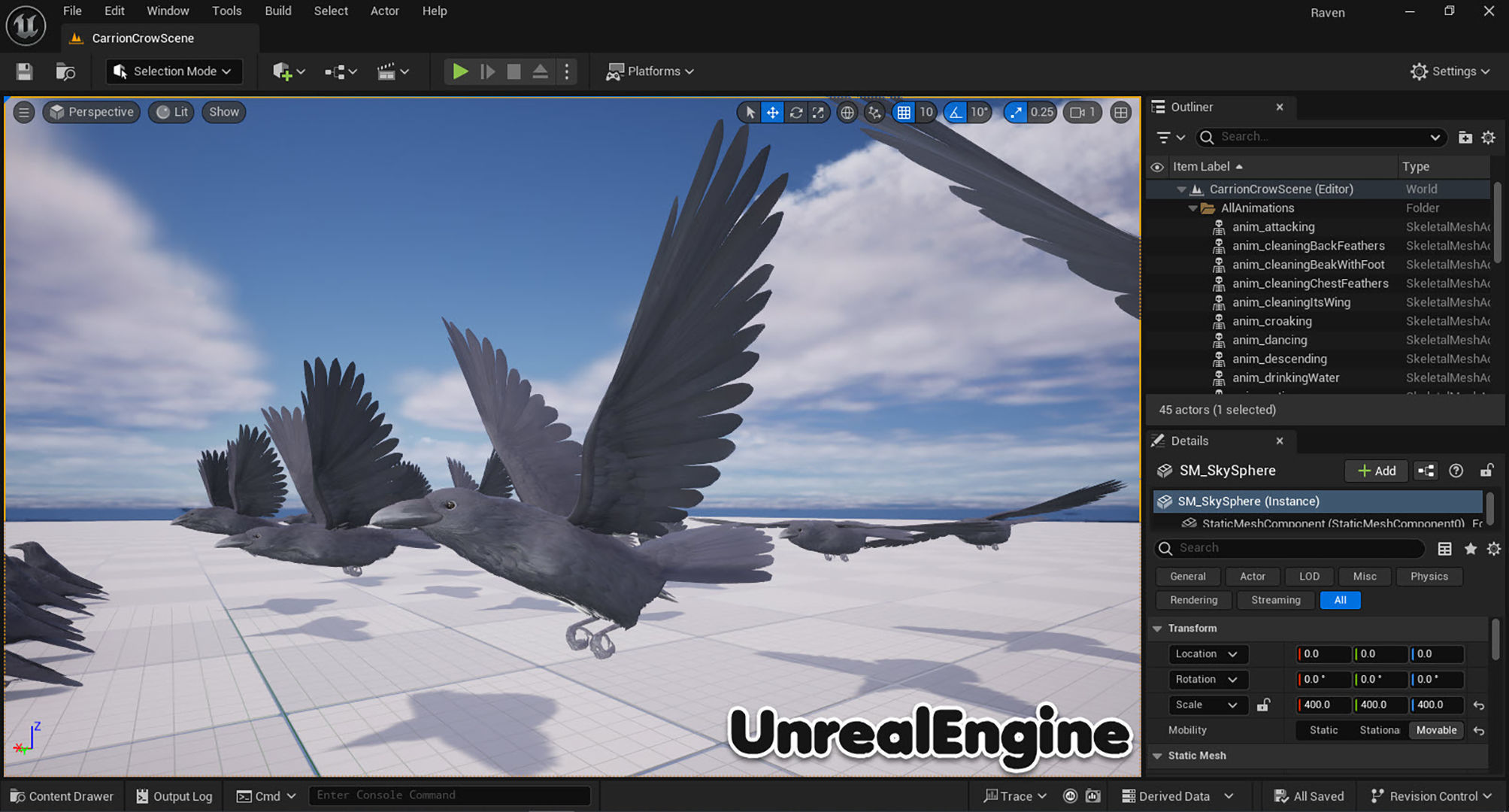 Realistic Animated Raven Low-poly 3D model_20