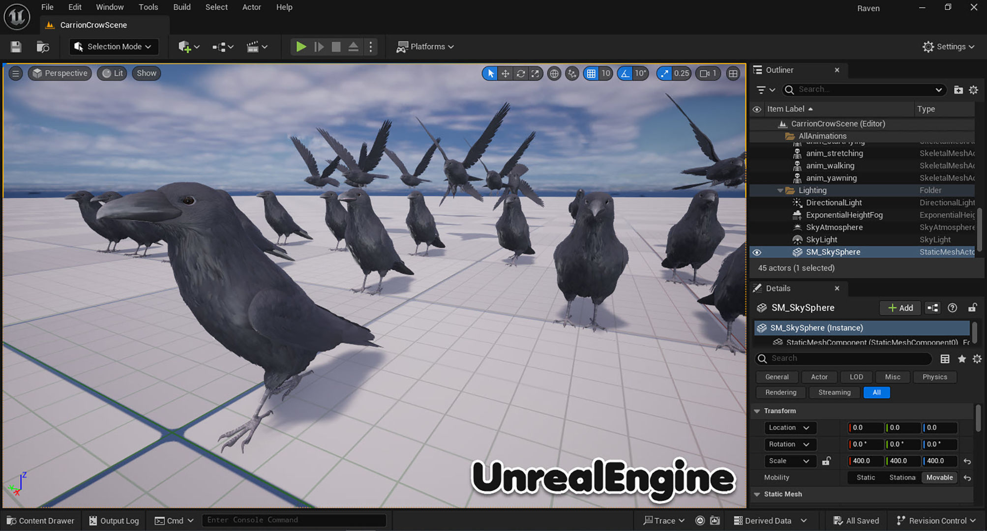 Realistic Animated Raven Low-poly 3D model_21