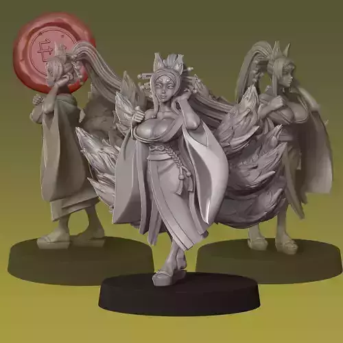 Yasaka Nine-Tailed Fox - High School DxD - 32mm 3D print model