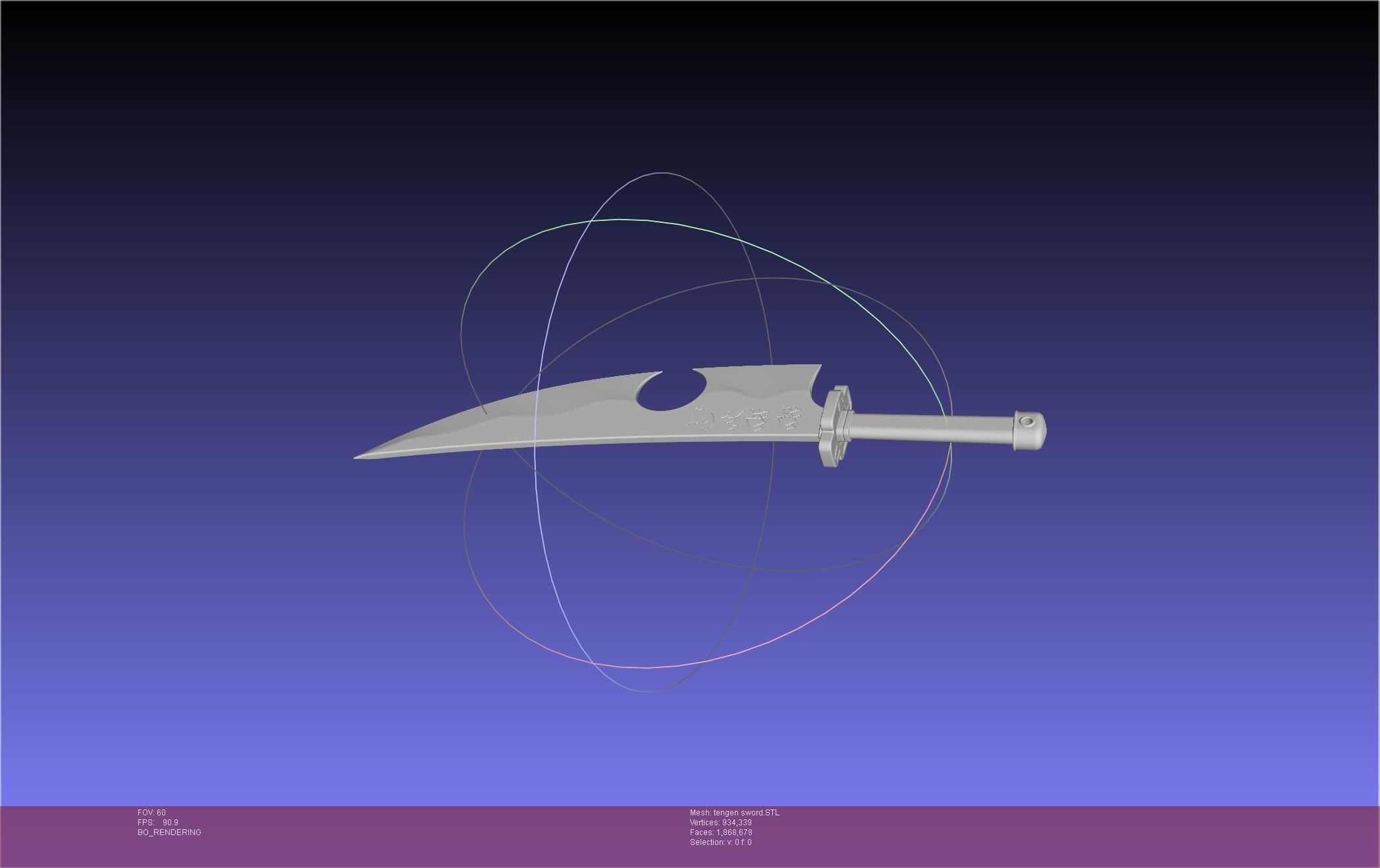 Demon Slayer Uzui Tengen Sword 3D print model_10