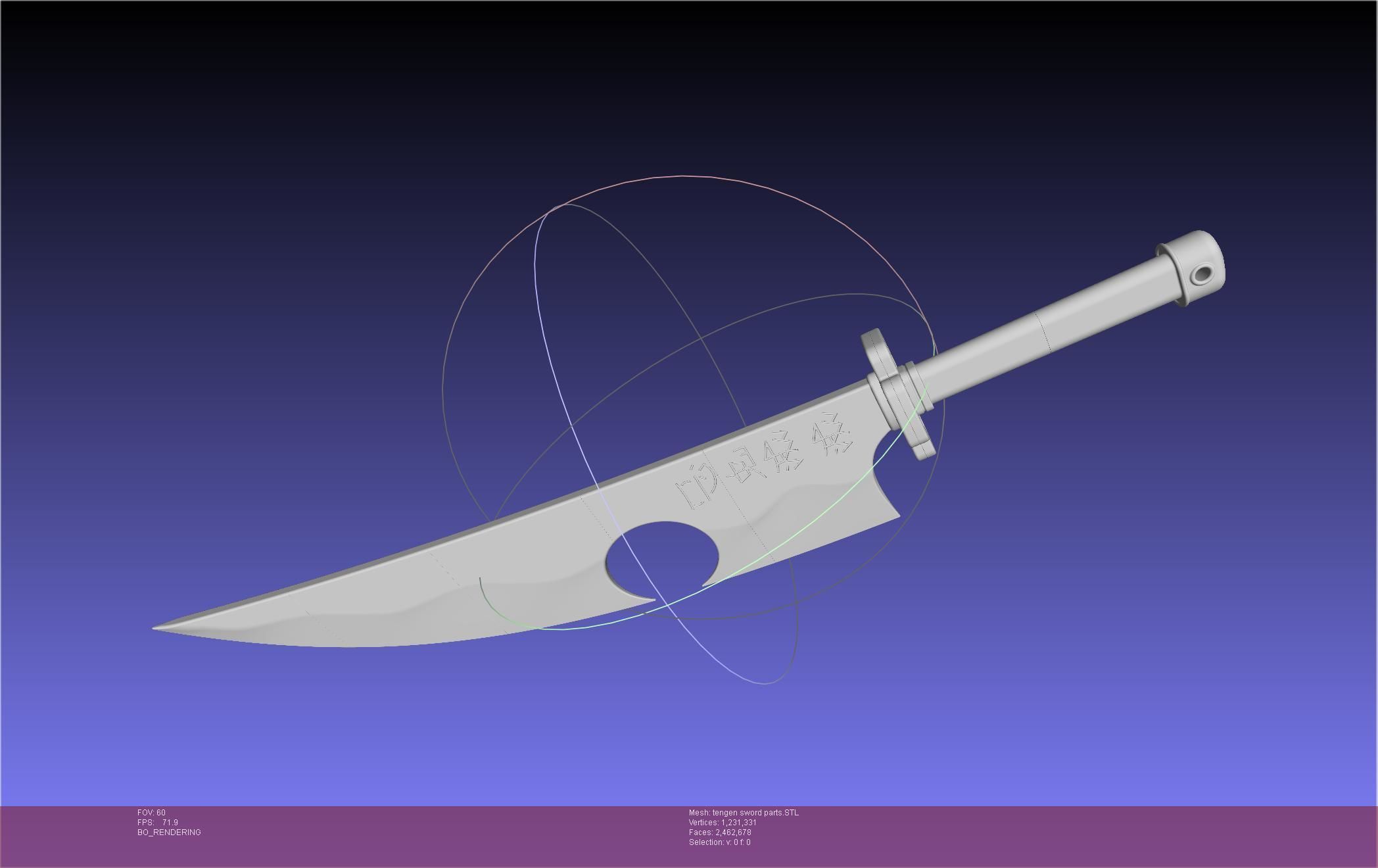 Demon Slayer Uzui Tengen Sword 3D print model_98
