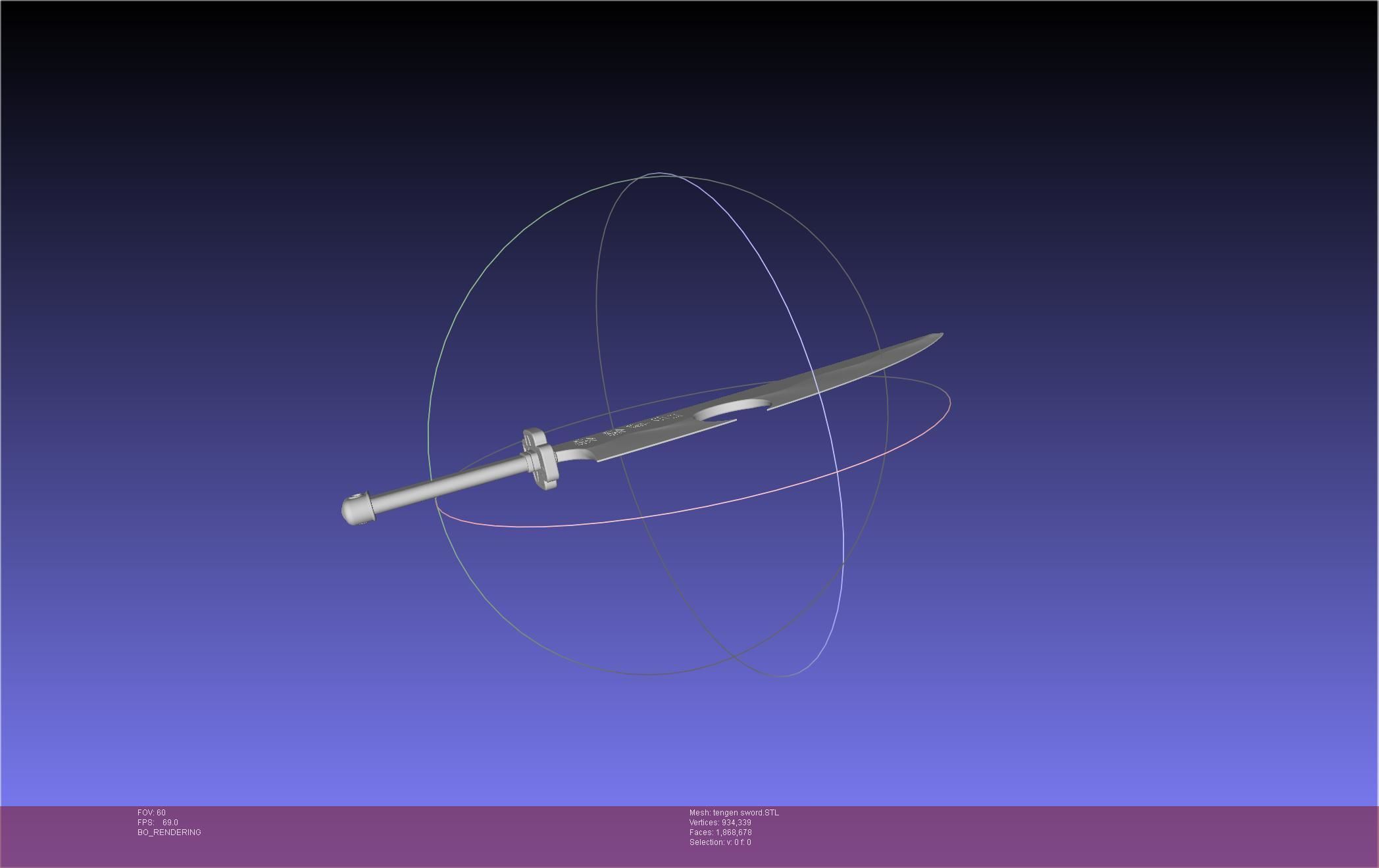 Demon Slayer Uzui Tengen Sword 3D print model_16