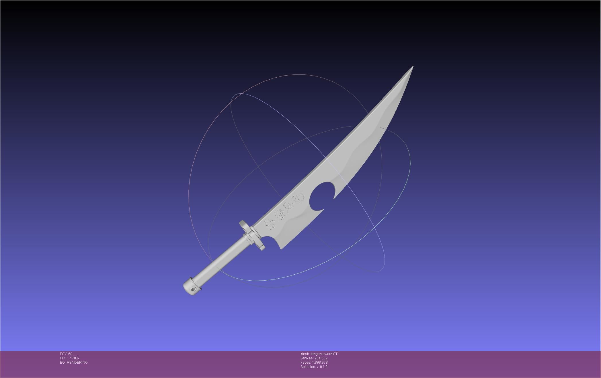 Demon Slayer Uzui Tengen Sword 3D print model_6