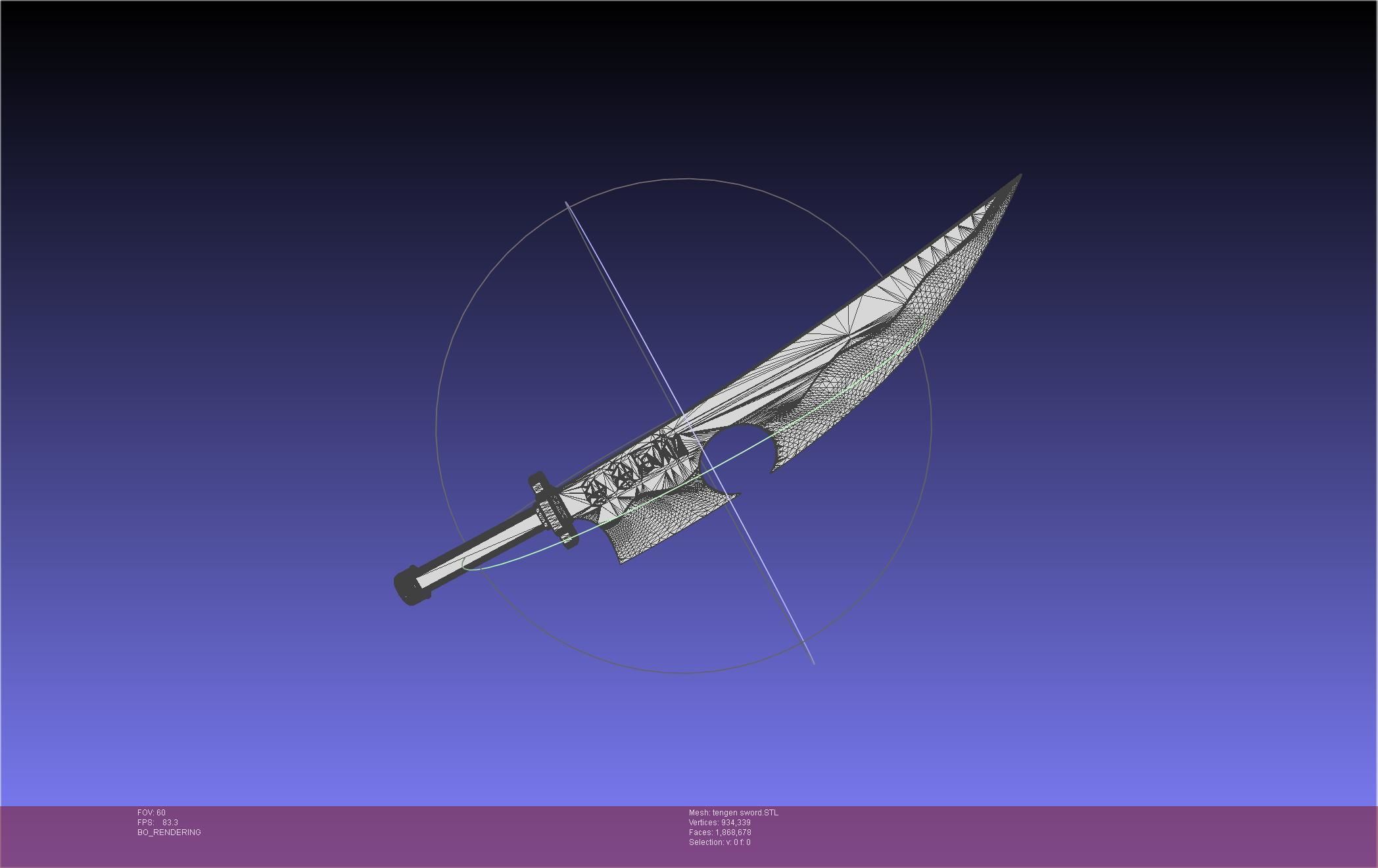 Demon Slayer Uzui Tengen Sword 3D print model_21