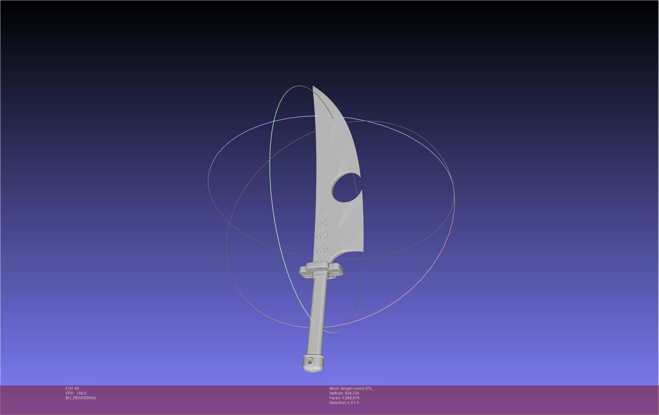 Demon Slayer Uzui Tengen Sword 3D print model_2