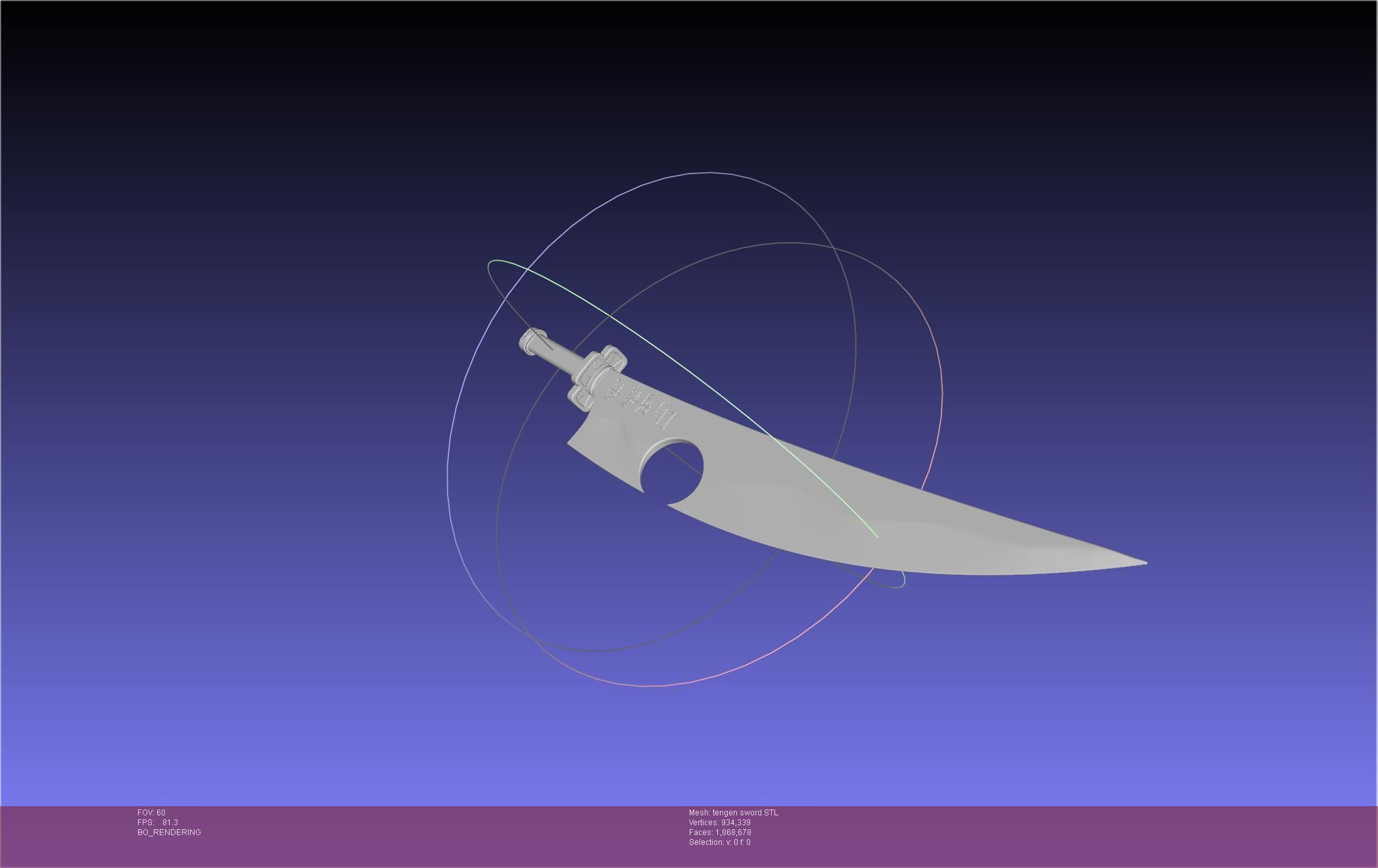 Demon Slayer Uzui Tengen Sword 3D print model_9