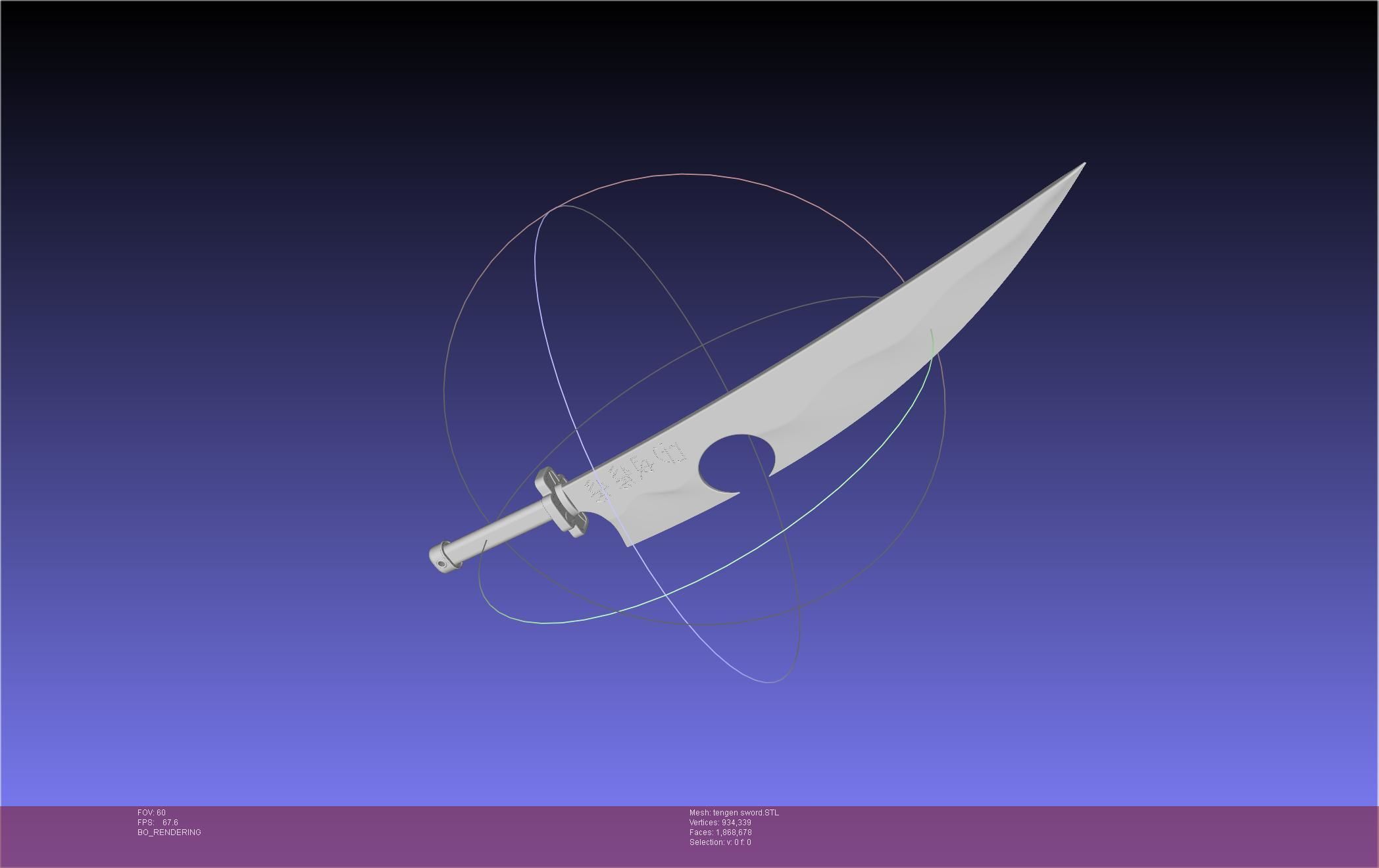Demon Slayer Uzui Tengen Sword 3D print model_17
