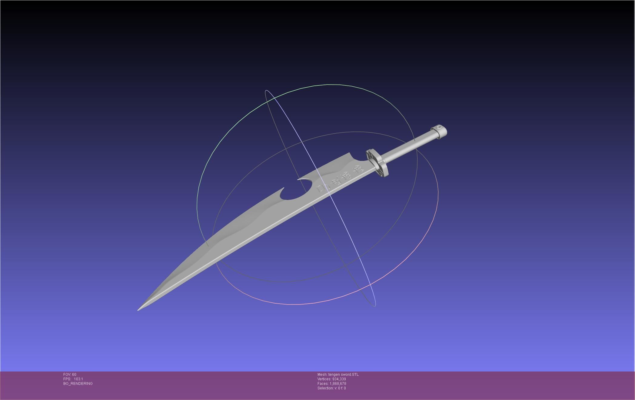 Demon Slayer Uzui Tengen Sword 3D print model_14