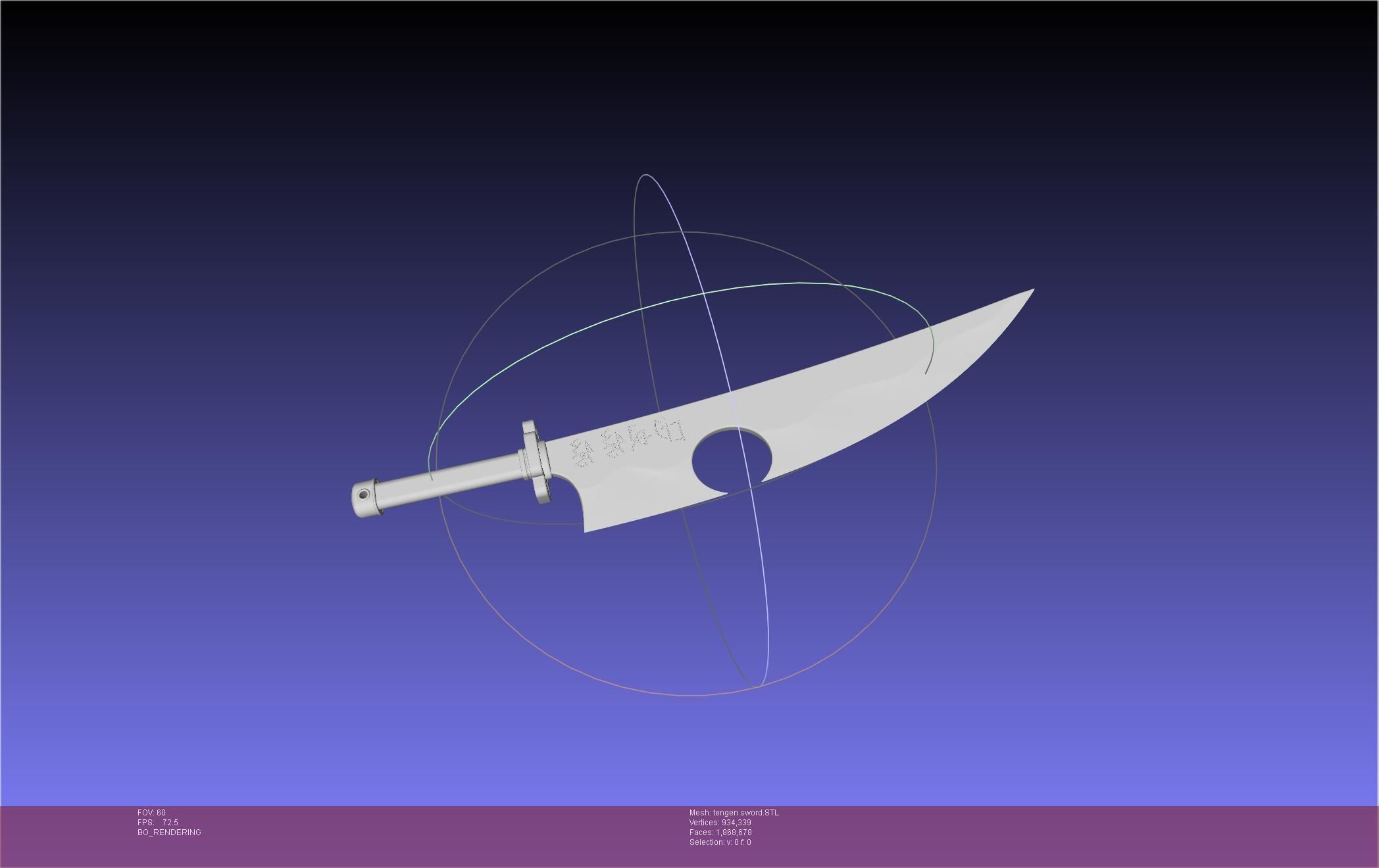 Demon Slayer Uzui Tengen Sword 3D print model_11