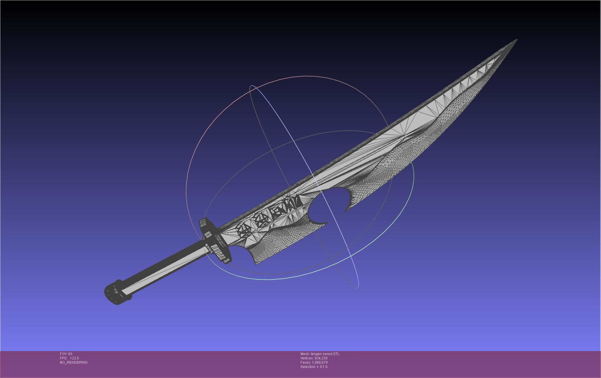 Demon Slayer Uzui Tengen Sword 3D print model_37