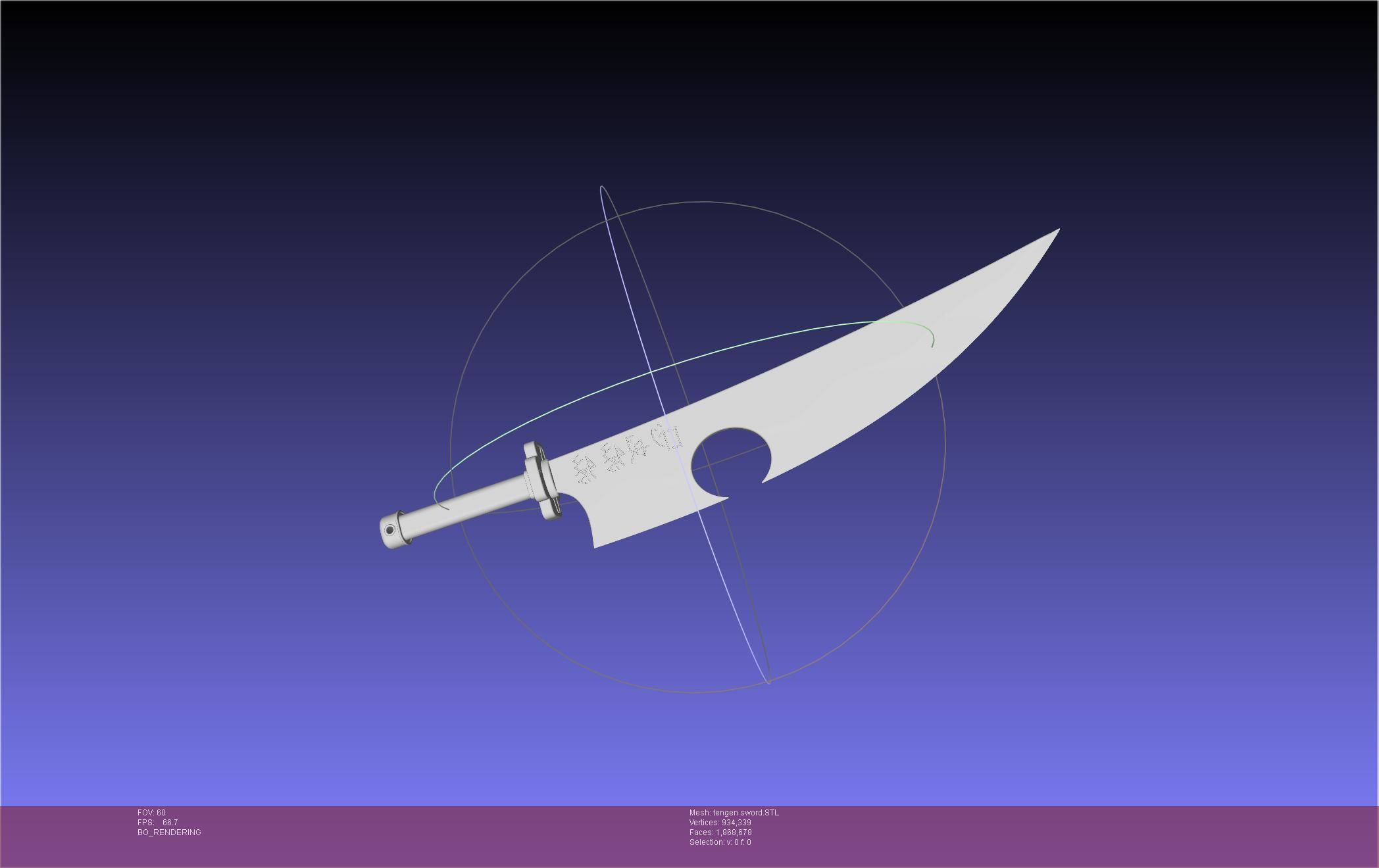 Demon Slayer Uzui Tengen Sword 3D print model_3