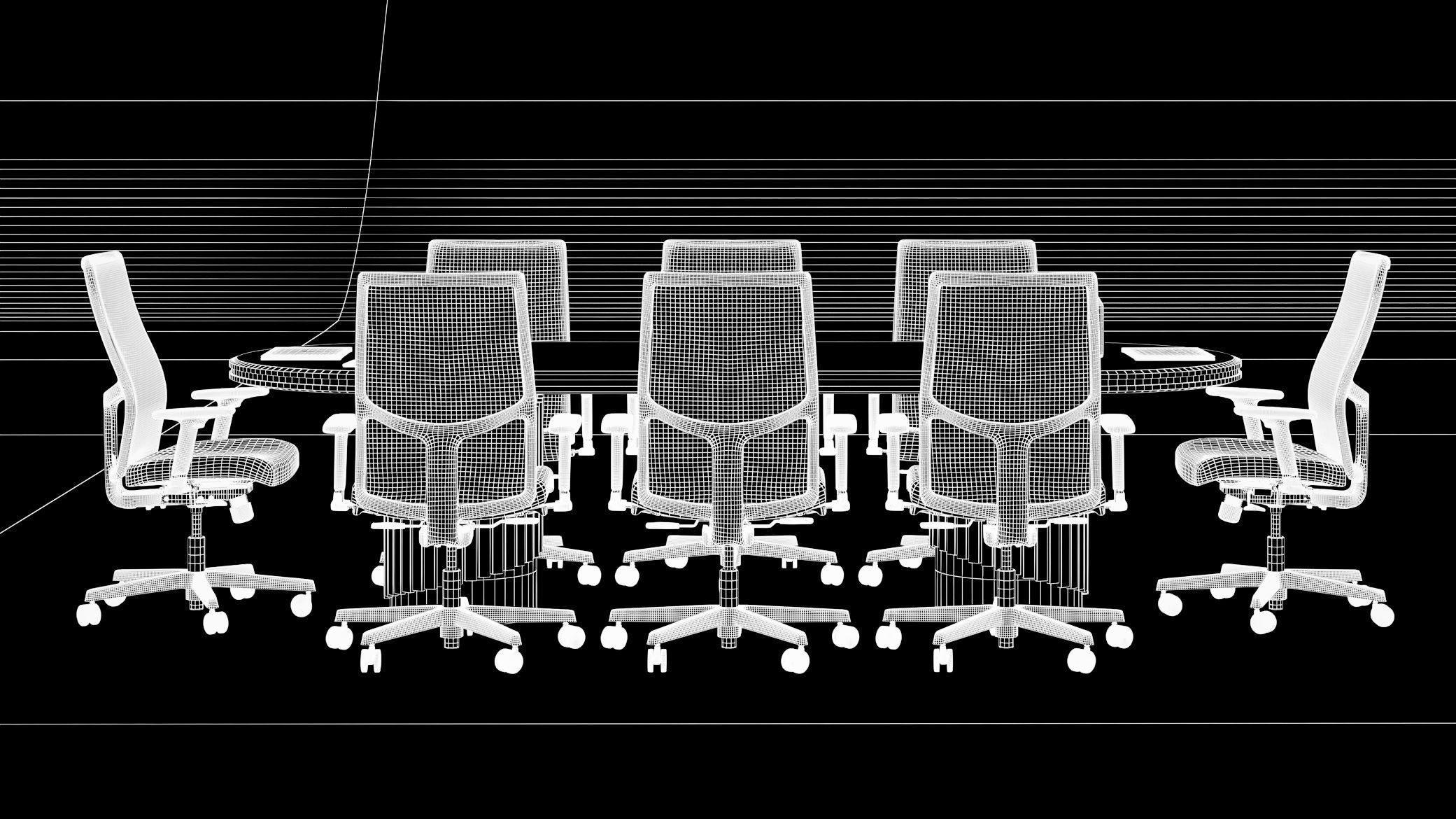 Conference Table 3D model_12