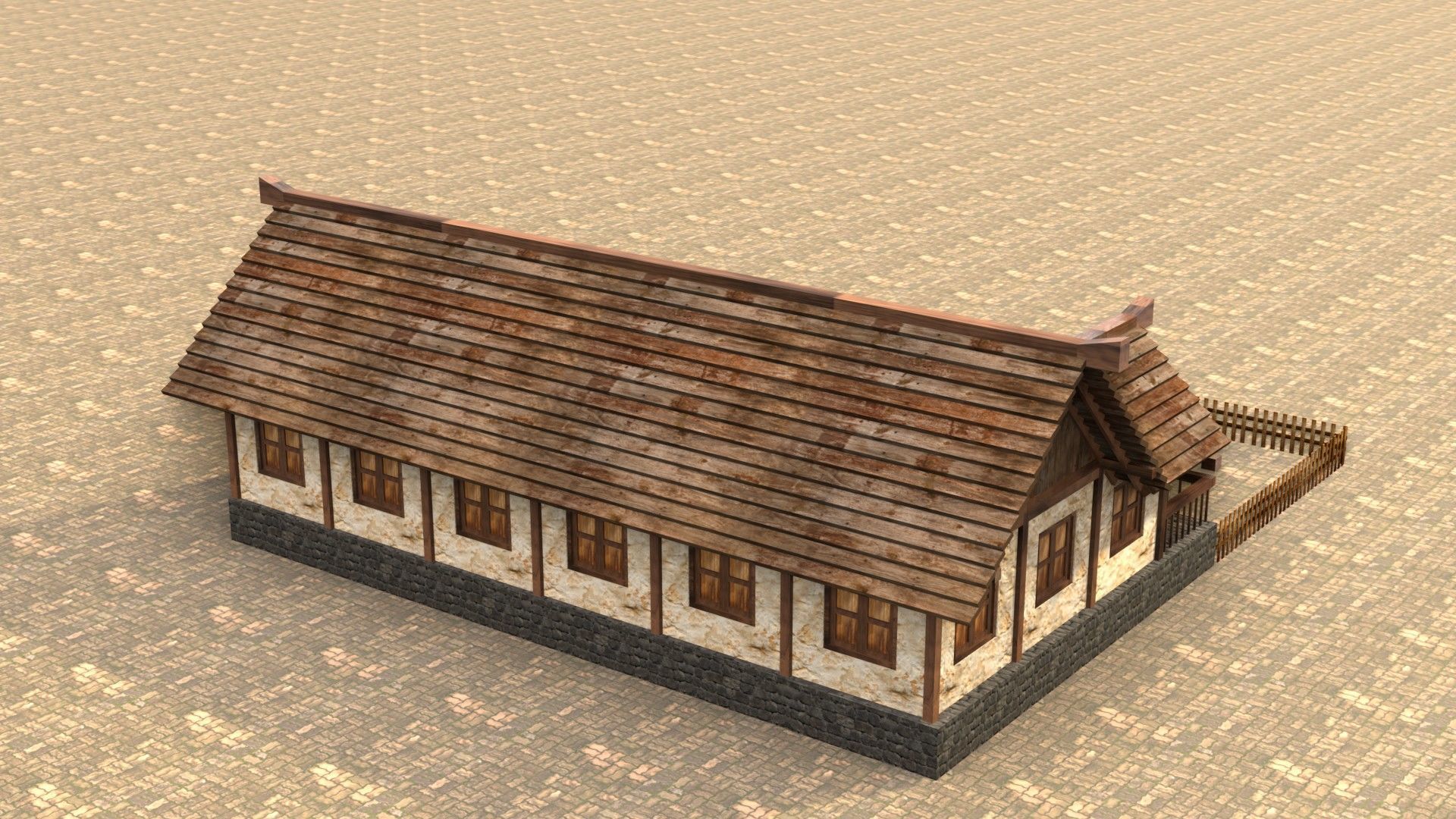 Fantasy RPG medieval house asset Low-poly 3D model_7