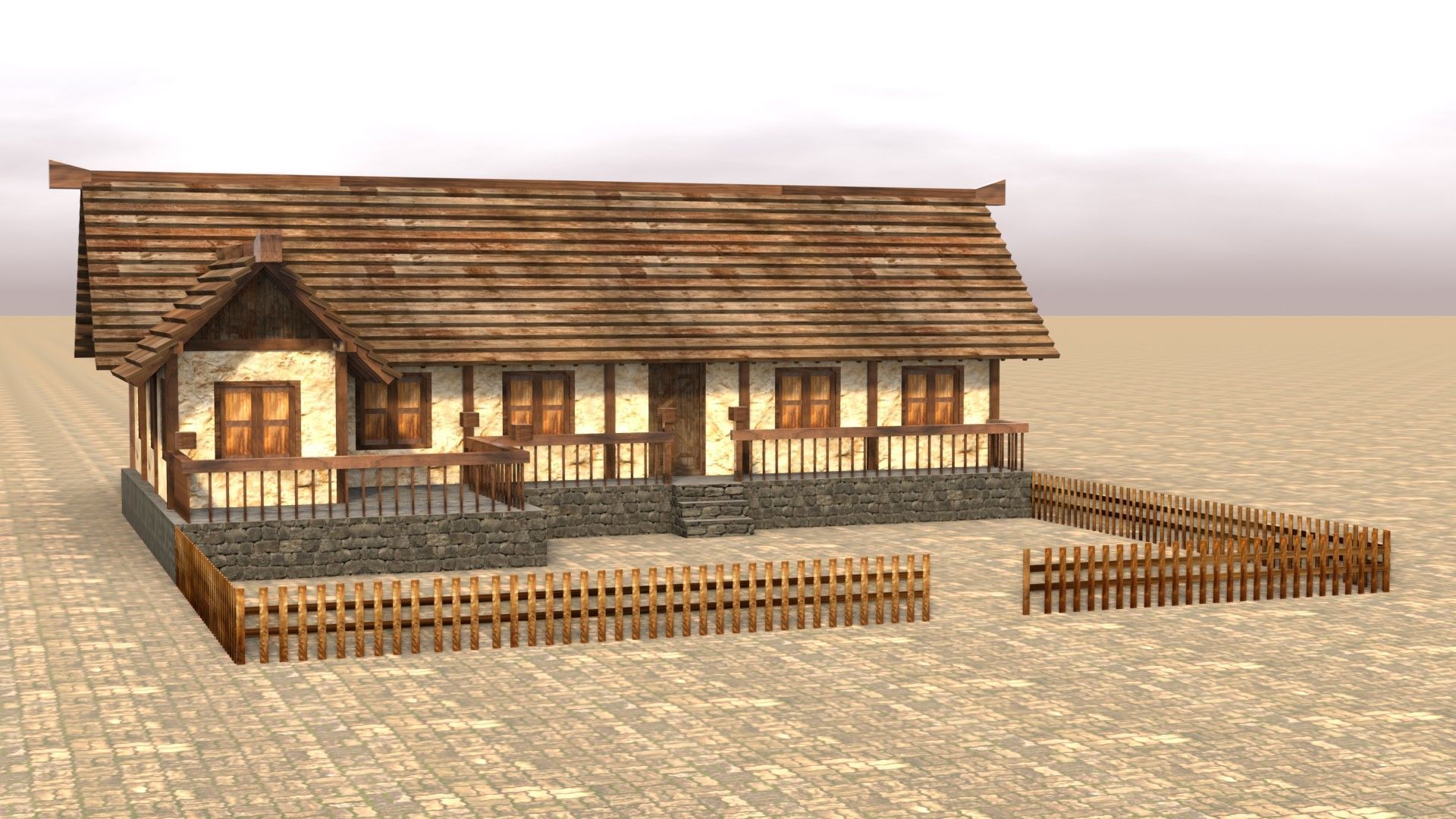 Fantasy RPG medieval house asset Low-poly 3D model_16