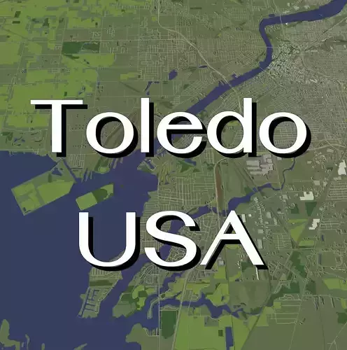 Toledo USA - city and urban 3D model