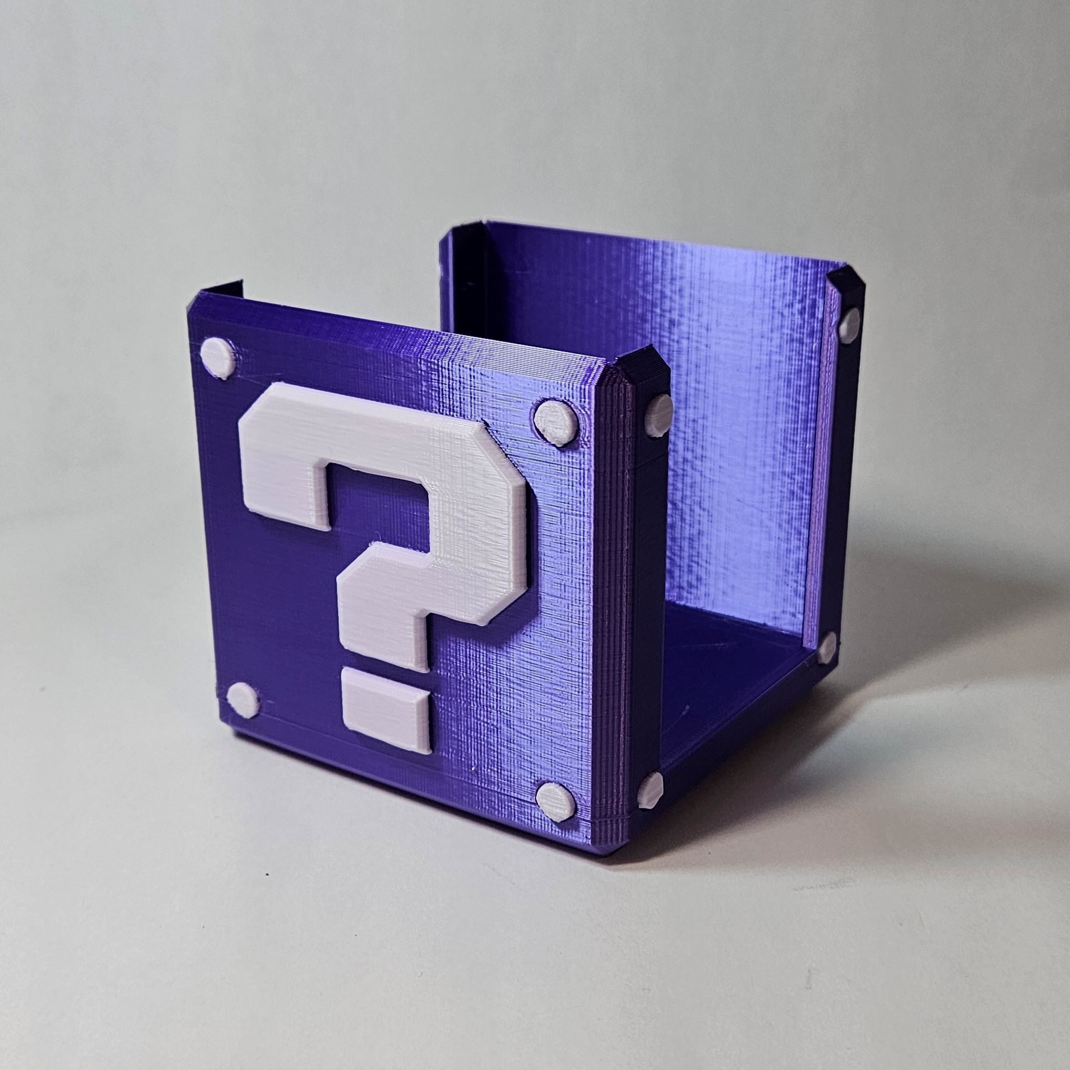 Mario Question Block Sticky Not Holder 3D print model_4