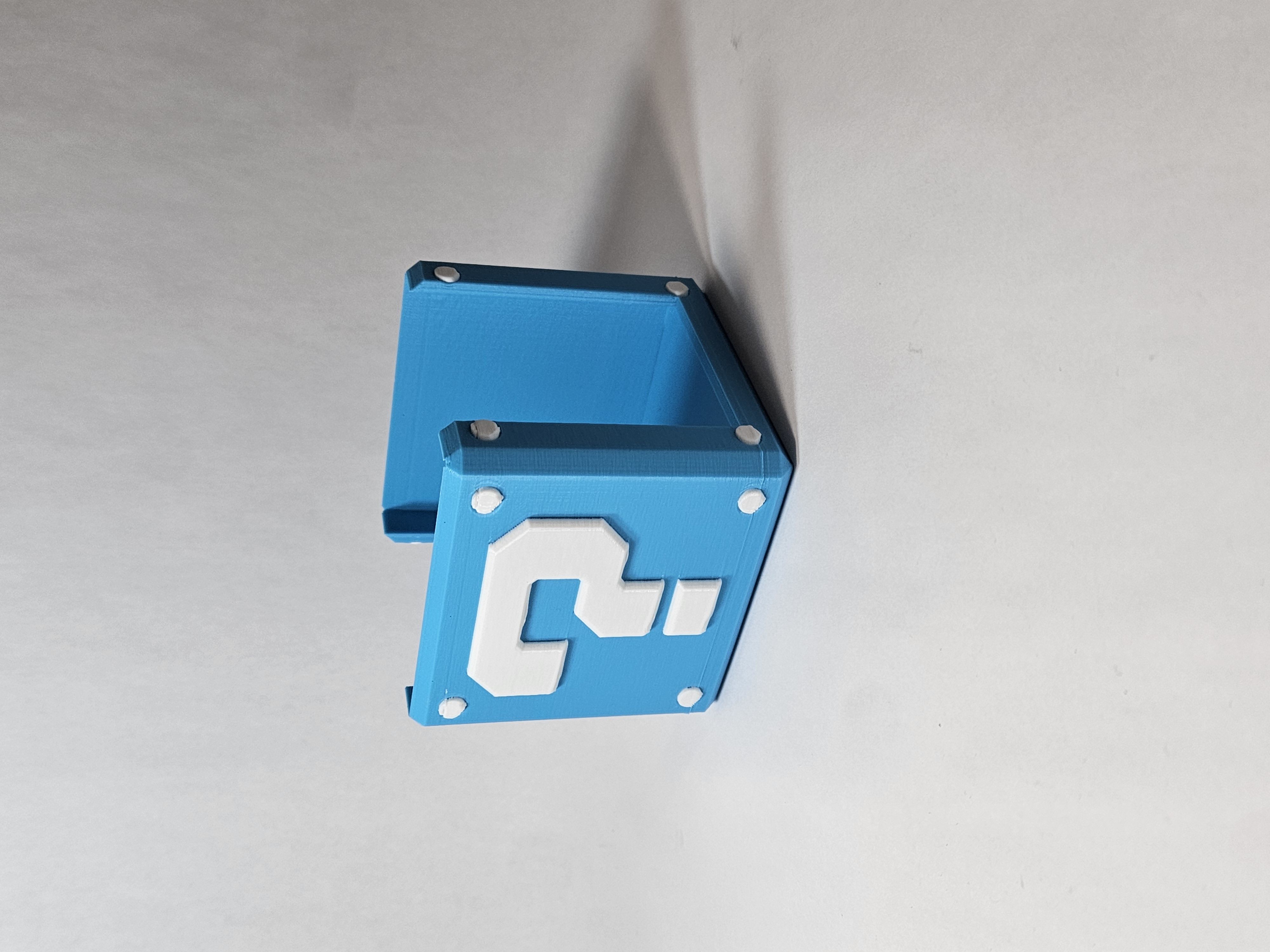 Mario Question Block Sticky Not Holder 3D print model_2