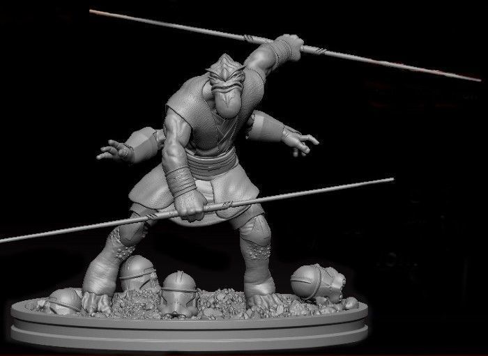 Star Wars Statue - Pong Krell - Jedi Master - Clone Wars 3D print model_4