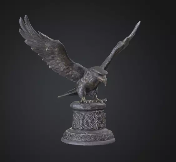 eagle bust 3D print model_0