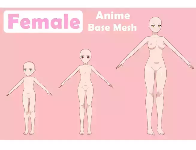 Base Mesh Pack - Anime Female