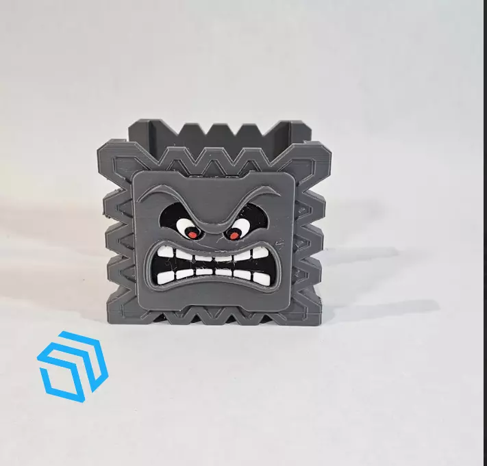 Thwomp Sticky Note Holder Multicolor 3D print model