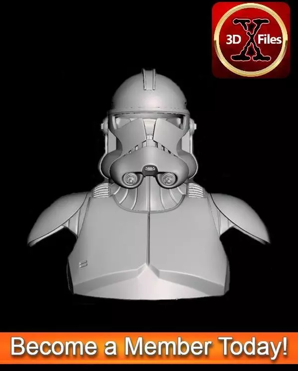 Star Wars - Bust - Clone Trooper Phase 2 with Helmet 3D print model_0