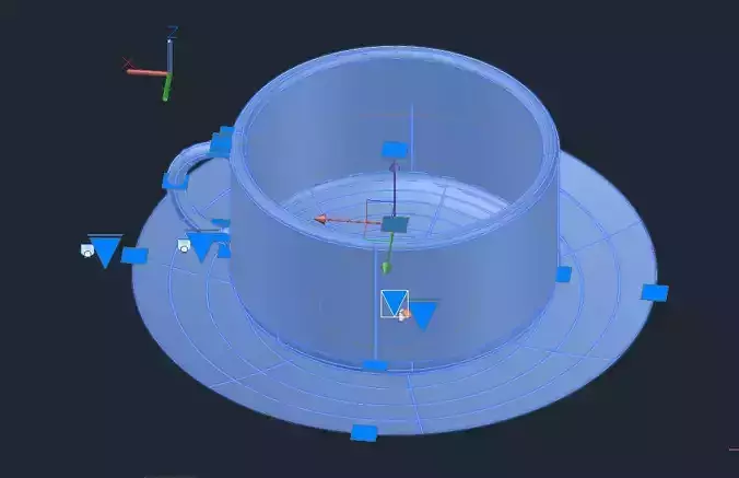 3D TEA CUP IN AUTOCAD