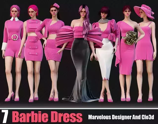 7 Womens Barbie Outfit Clo3d Project 