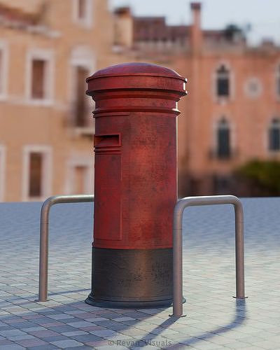 Postbox Low-poly 3D model Low-poly 3D model
