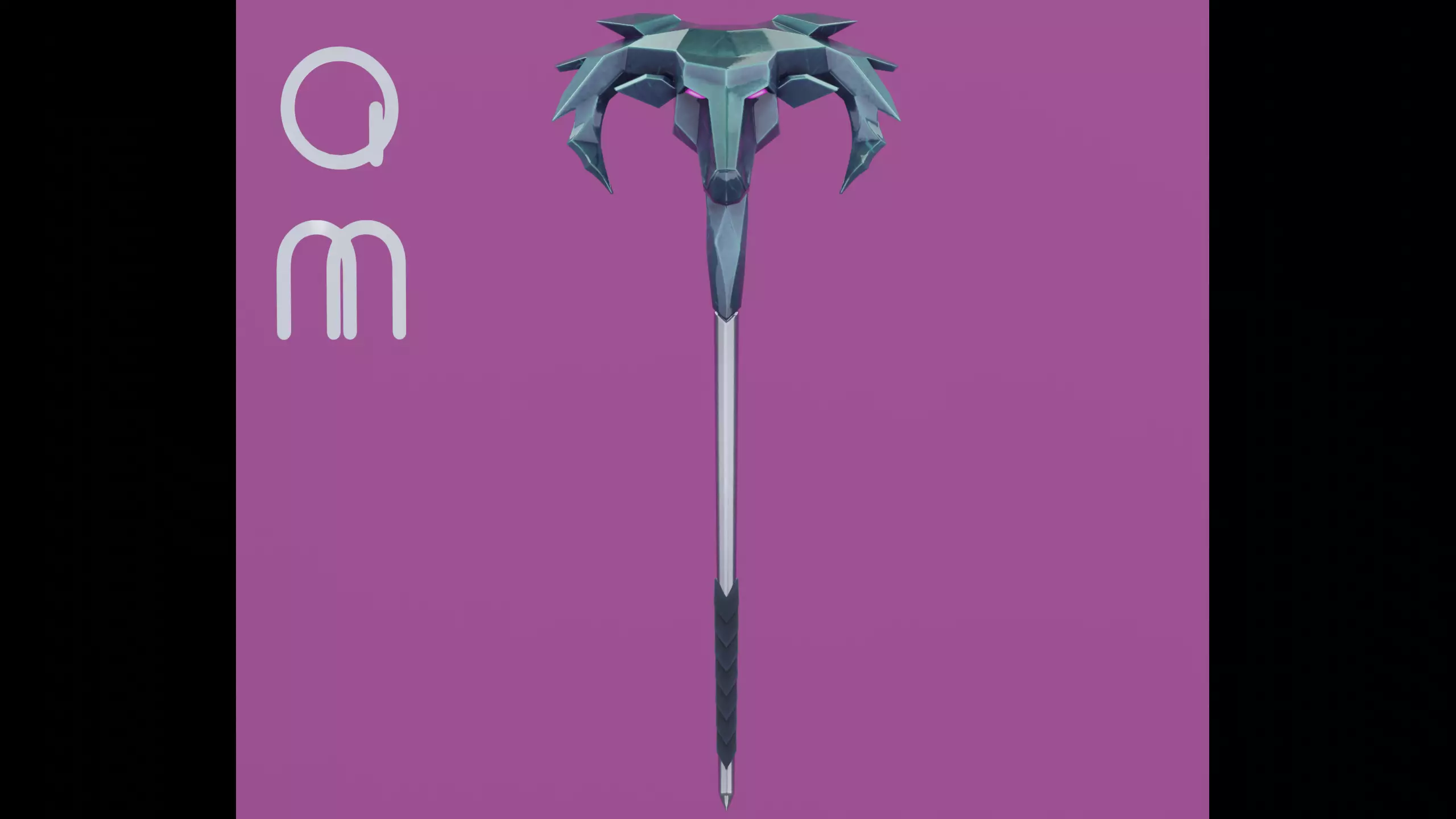 Fortnite - GOATed Glaive Pickaxe - Slice and Ice Like a Legend Low-poly 3D model