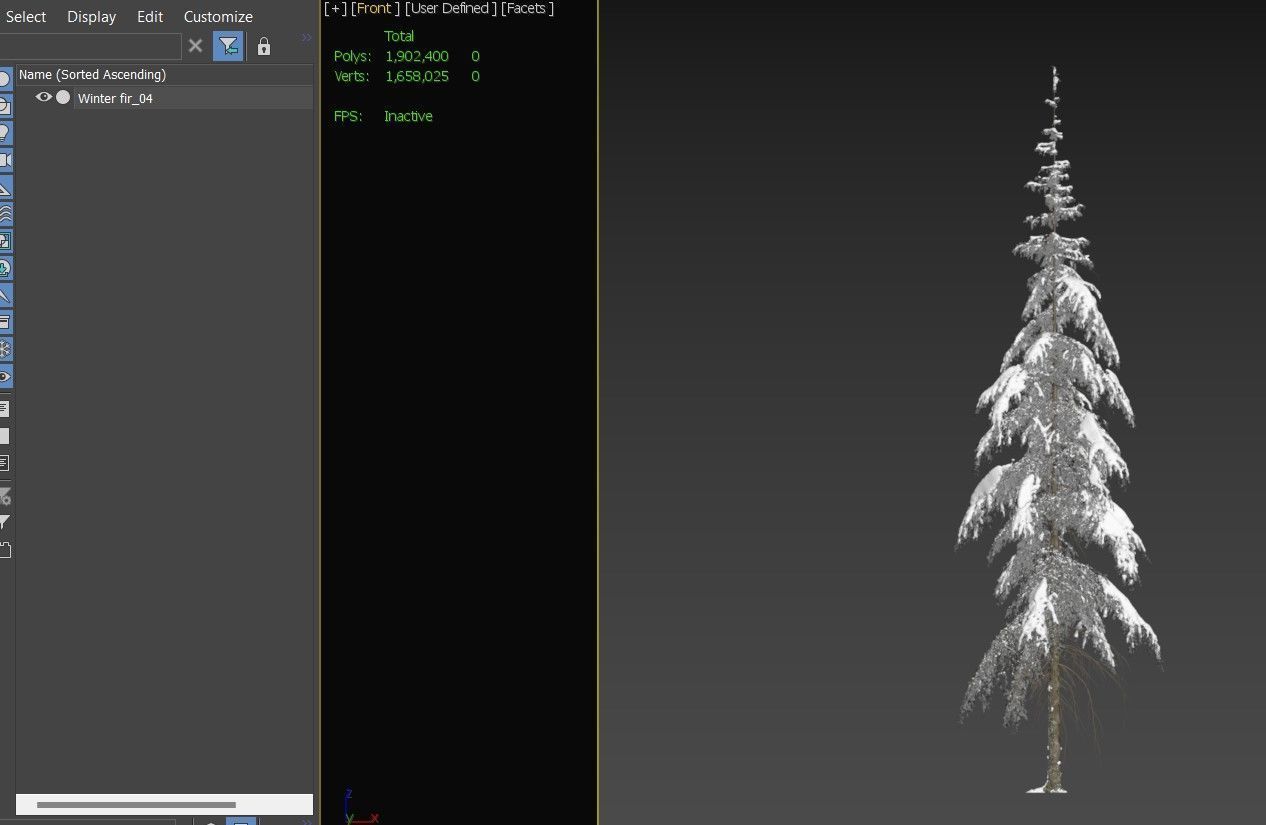 Winter Fir tree 04 3D model_5
