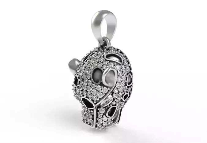 Panther Head Diamond Pendant
