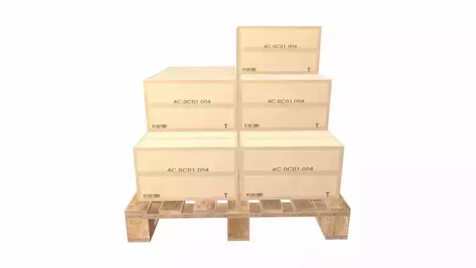 Cardboard with Wooden Pallet