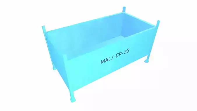Container Metal Box Low-poly 3D model