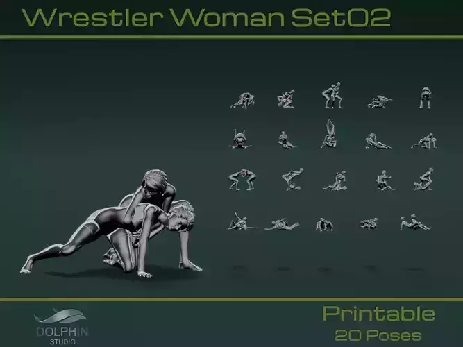 Wrestler Woman Set02 3D model