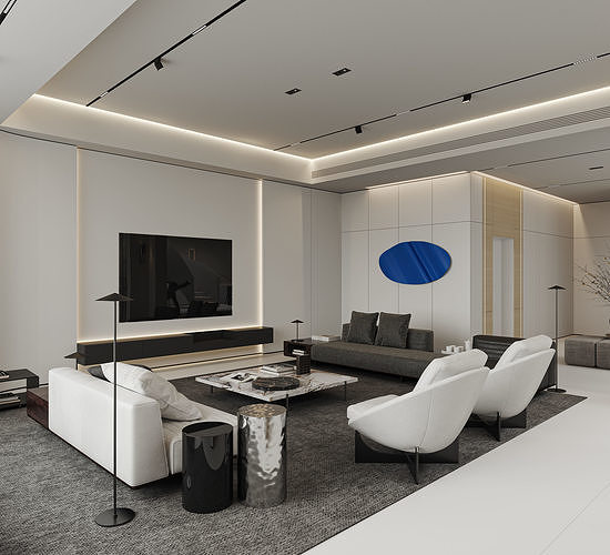 apartment interior scenes    3D model 7